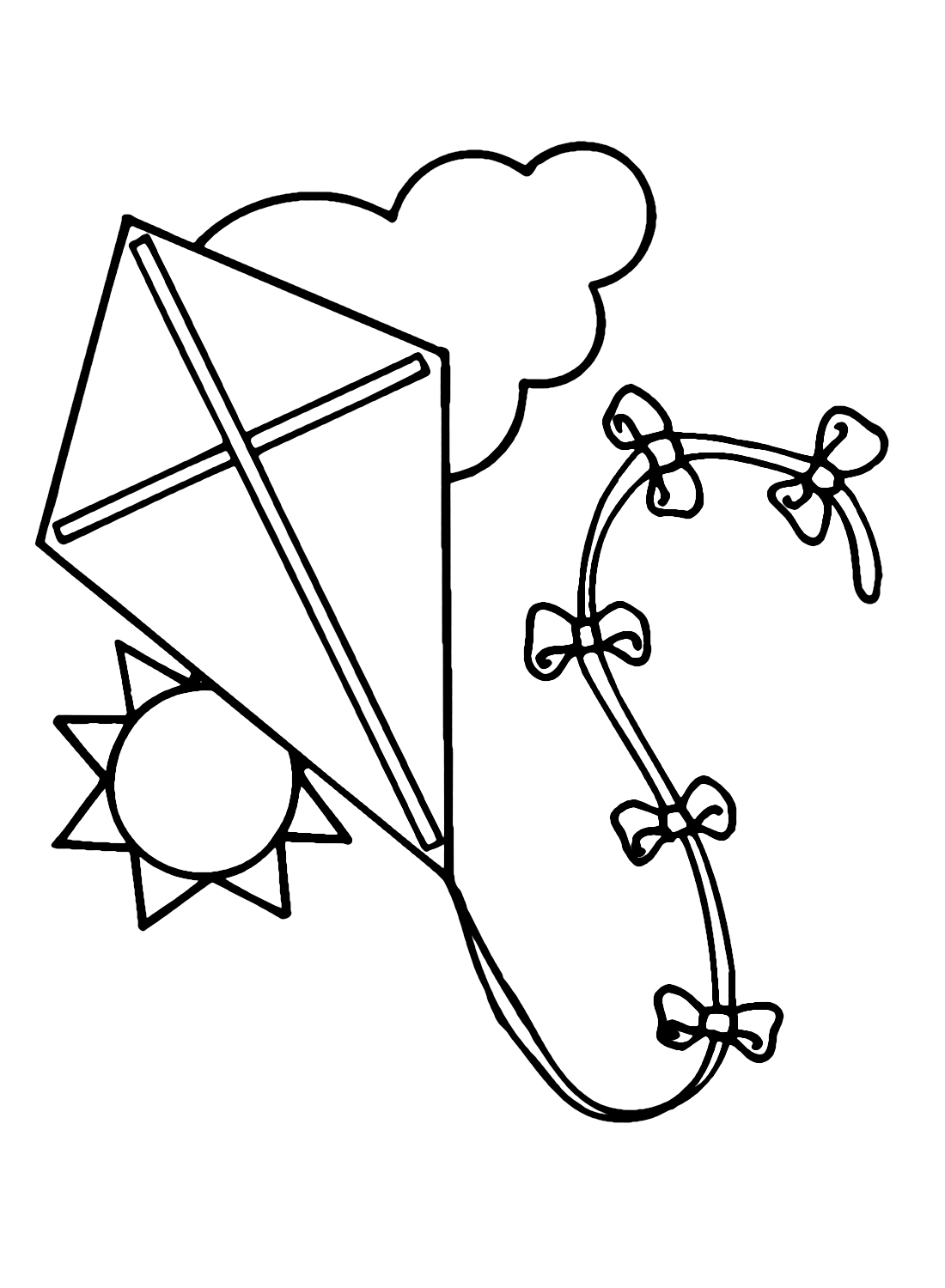 Beautiful Kite Coloring Page