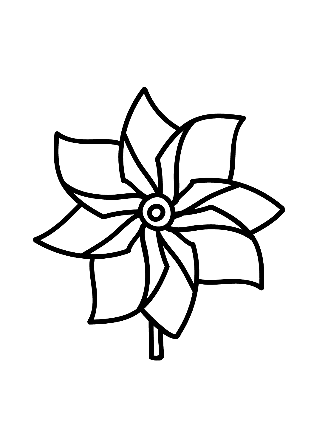 Beautiful Pinwheel Coloring Page