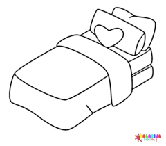Bed Coloring Pages - Free Printable Coloring Pages