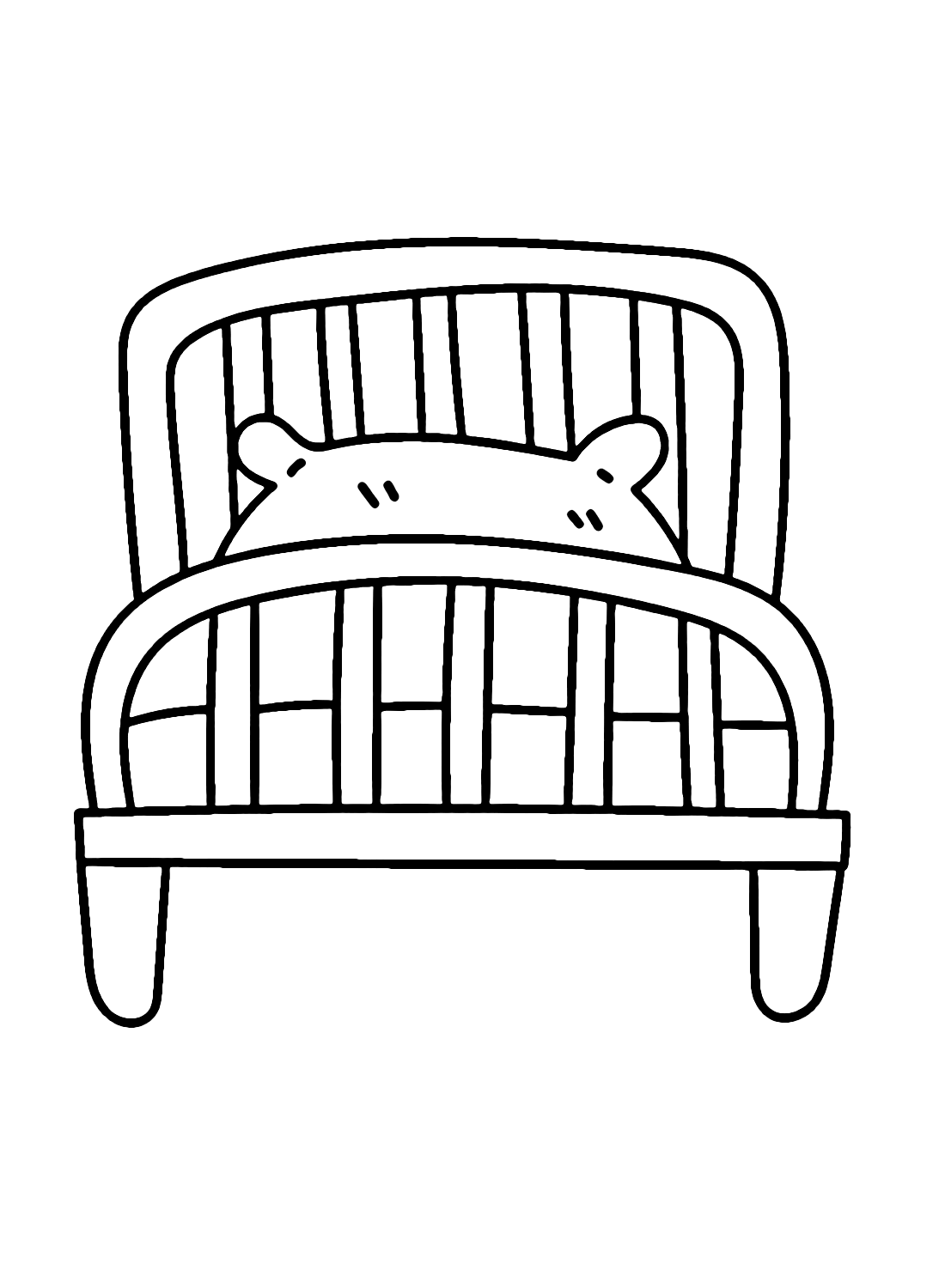 Drawing of a sad boy sitting on the bed Royalty Free Vector