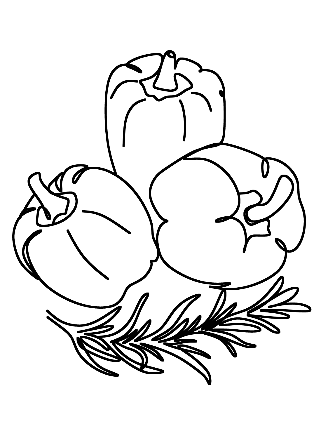 Bell Pepper Pictures Coloring Page