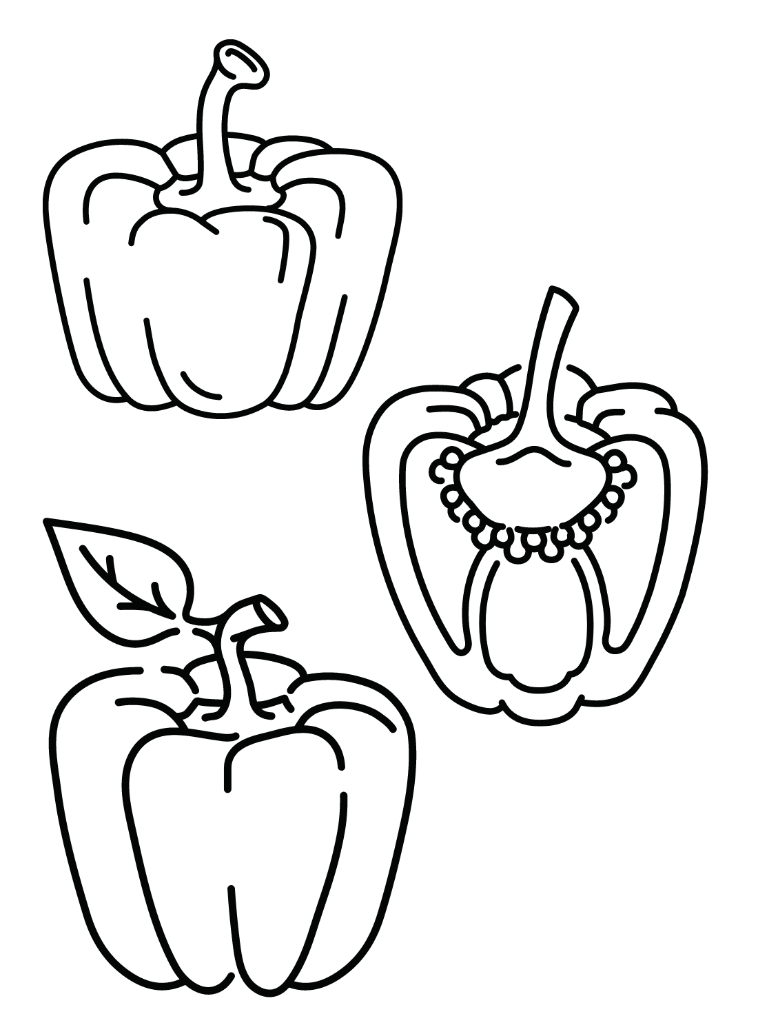 Bell Pepper to Print Coloring Page