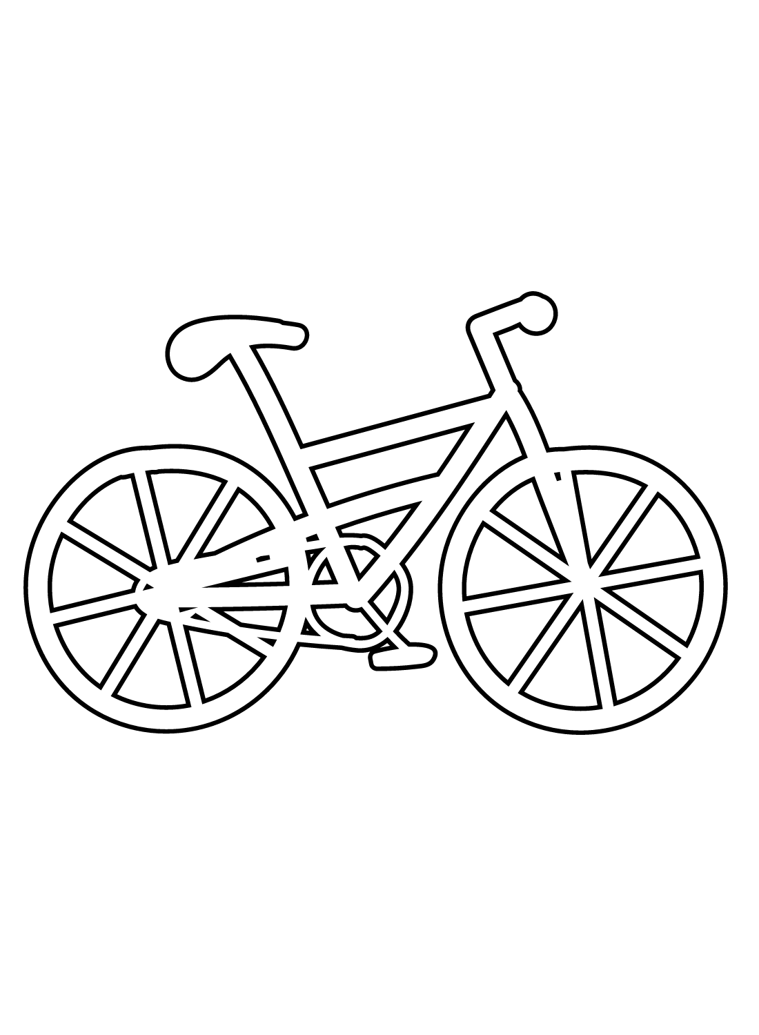 Bicycle Drawing Coloring Page