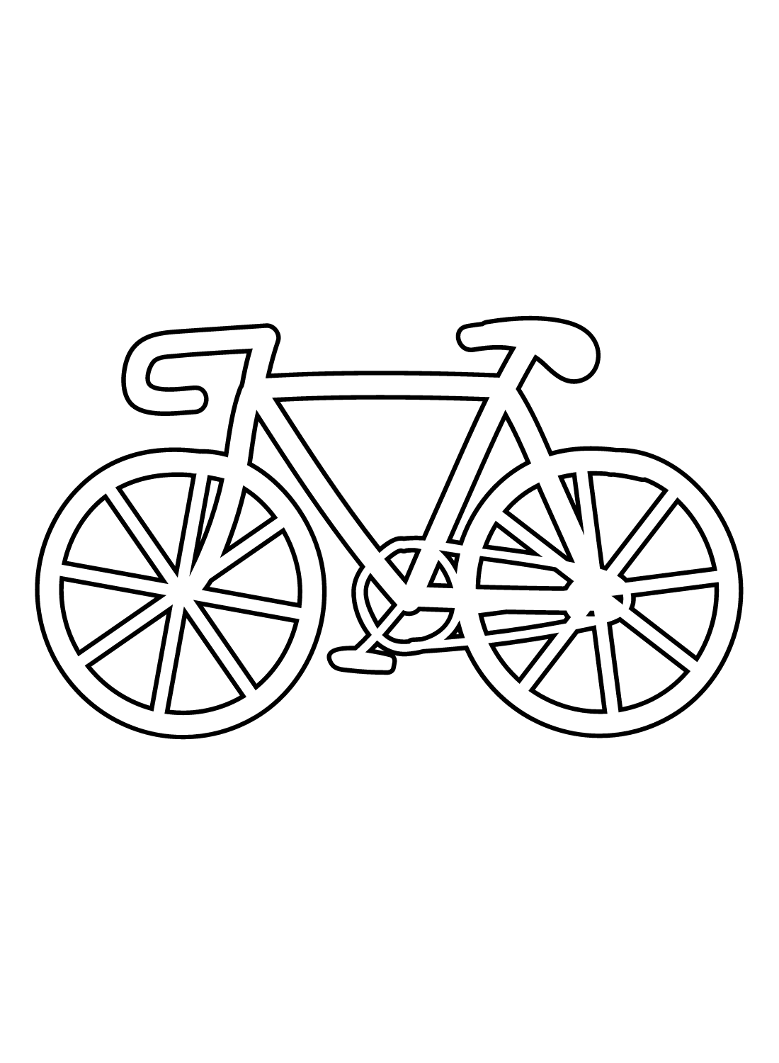 Bicycle Printable Coloring Page