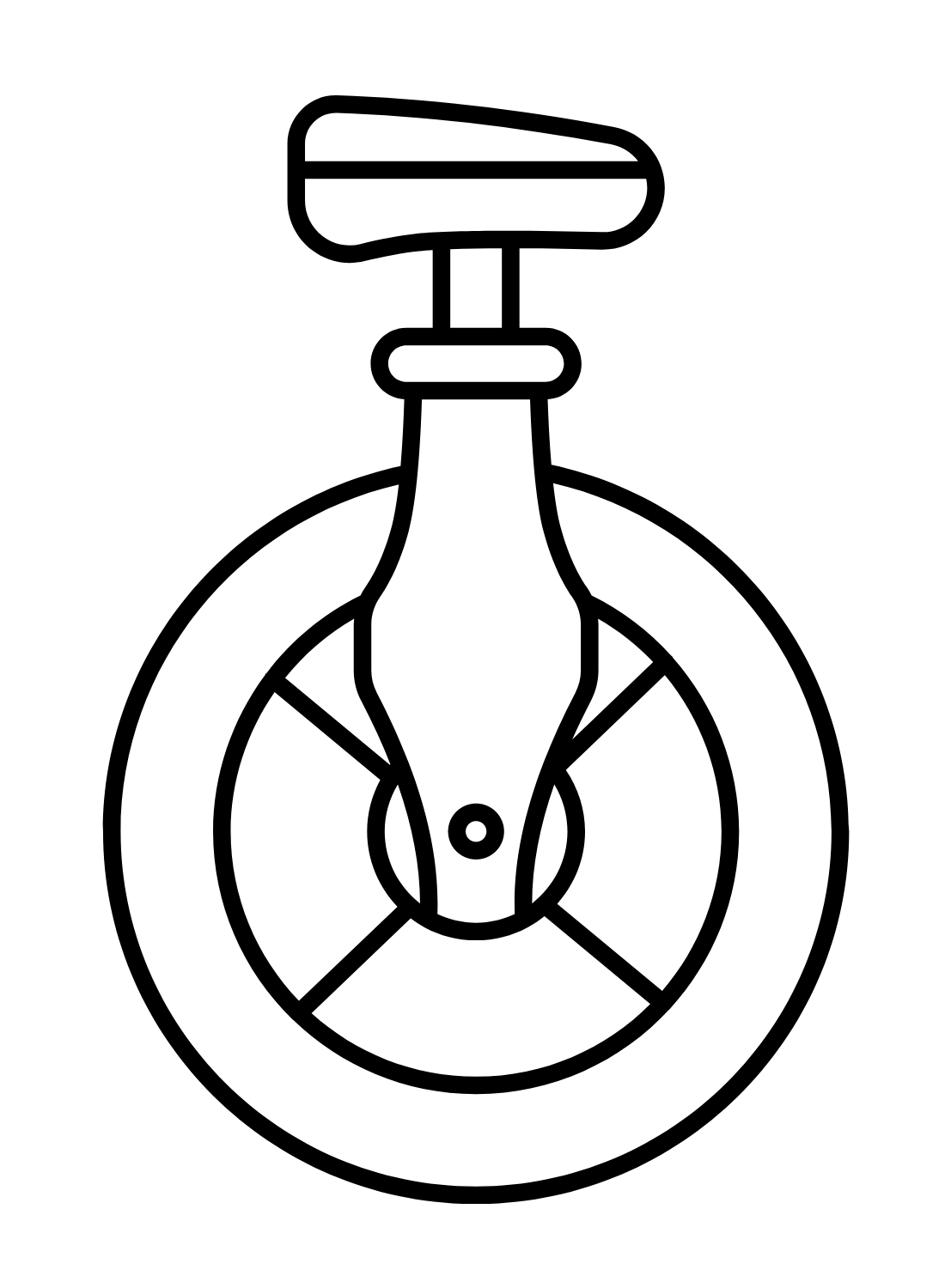 Bicycle Simple Coloring Page
