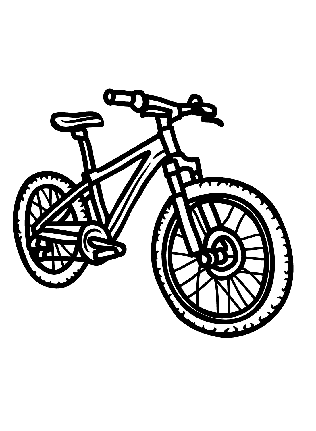 Bicycle for Boy Coloring Page
