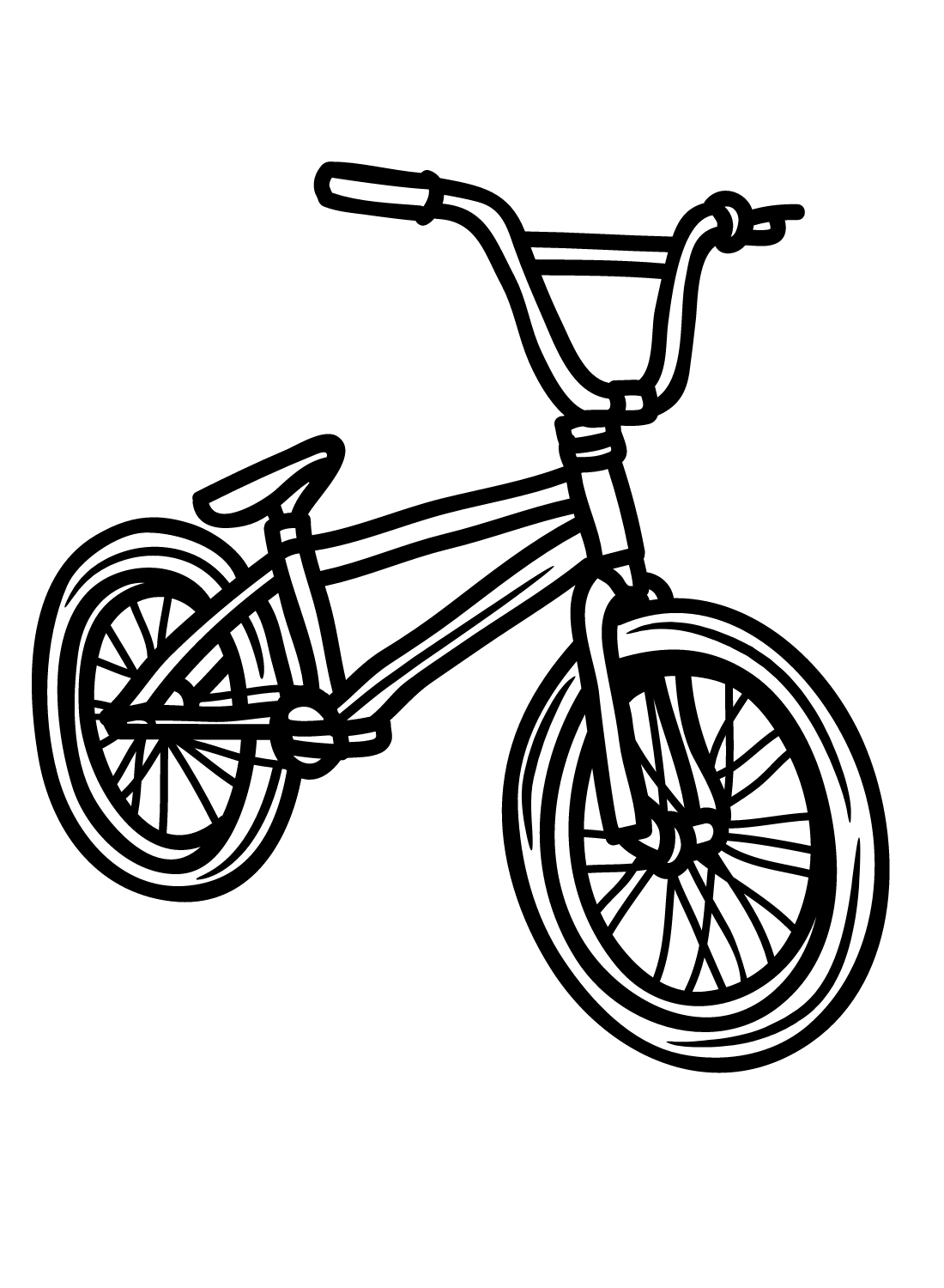 Bicycle for Children Coloring Page