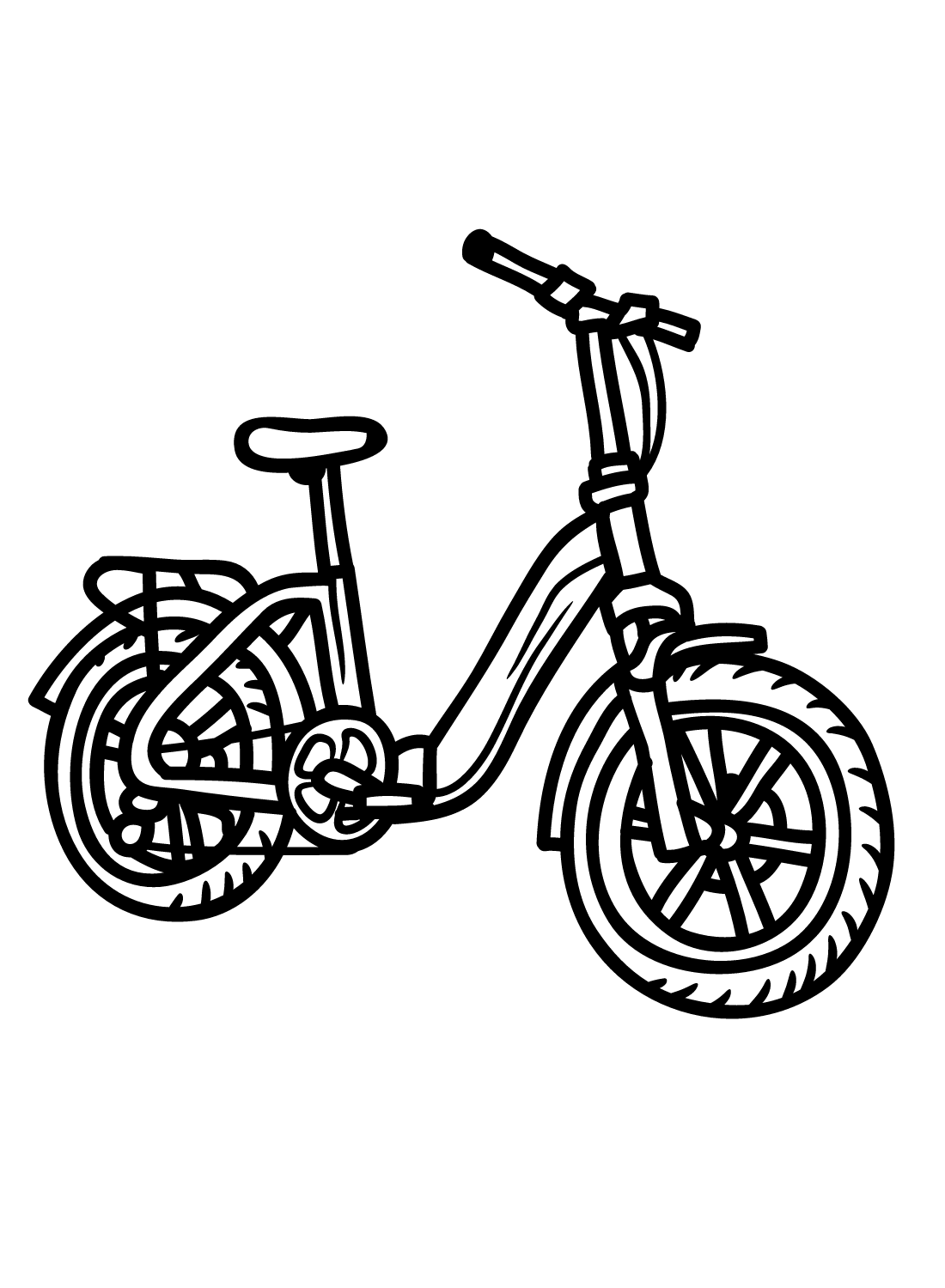 Bicycle to Print Coloring Page