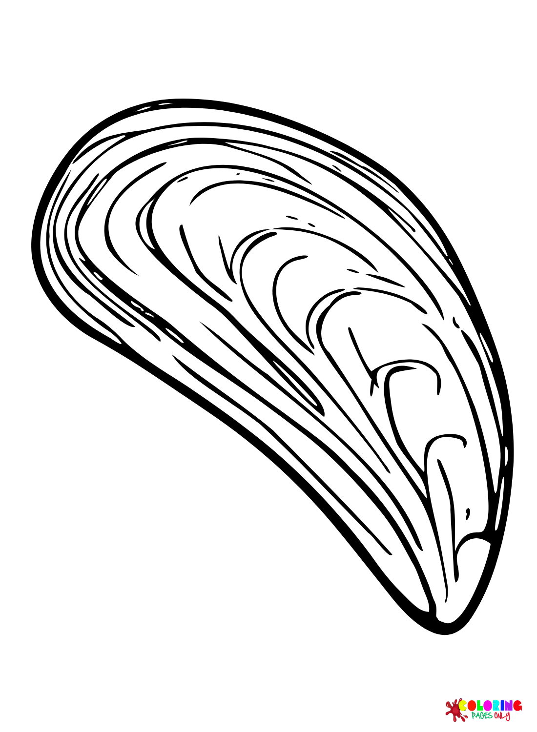 Blue Mussels Coloring Page