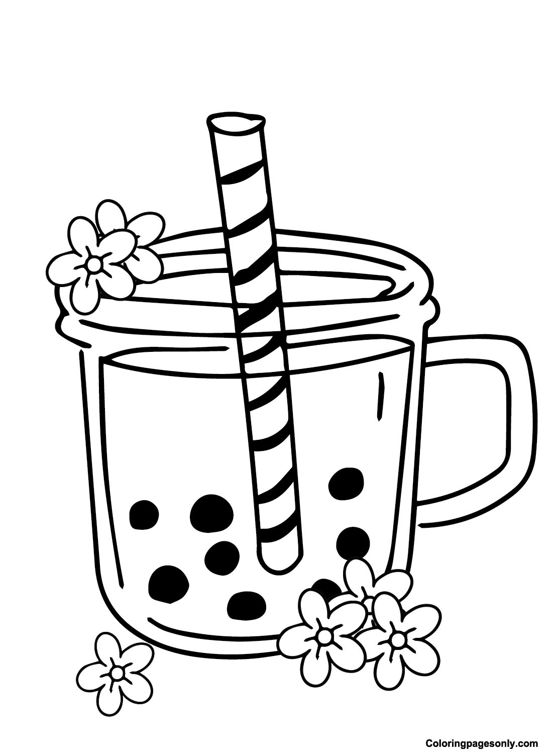Starbucks Boba Tea Coloring Pages Coloriages Boba Tea Coloriages 