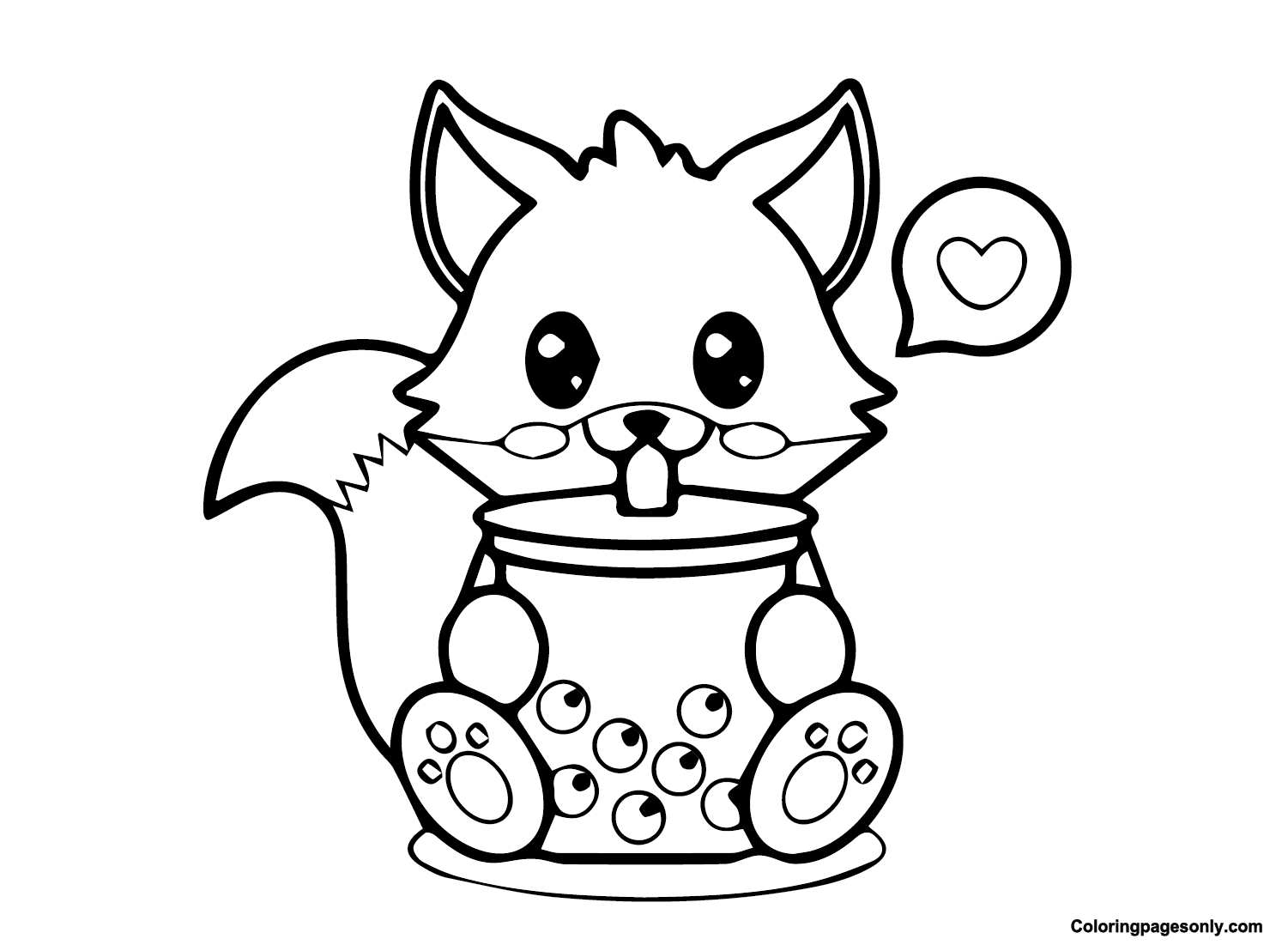 Boba Tea Free Coloring Pages