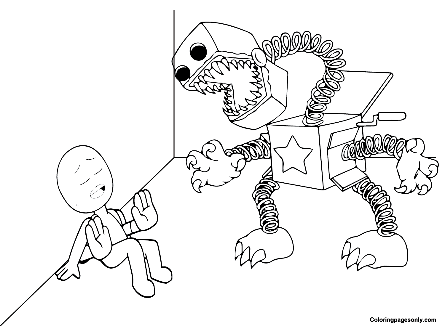 Boxy Boo Color Sheet Coloring Pages
