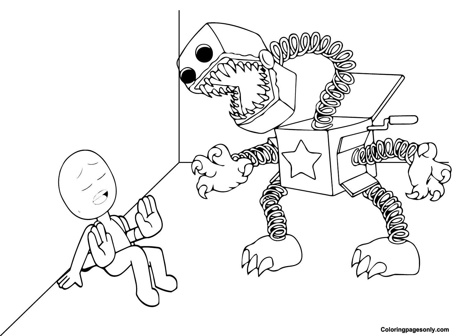 Boxy Boo Coloring Pages