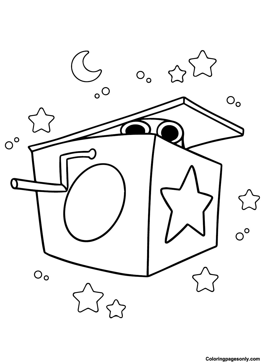 Desenhos para colorir de Boxy Boo in the Box - Desenhos para