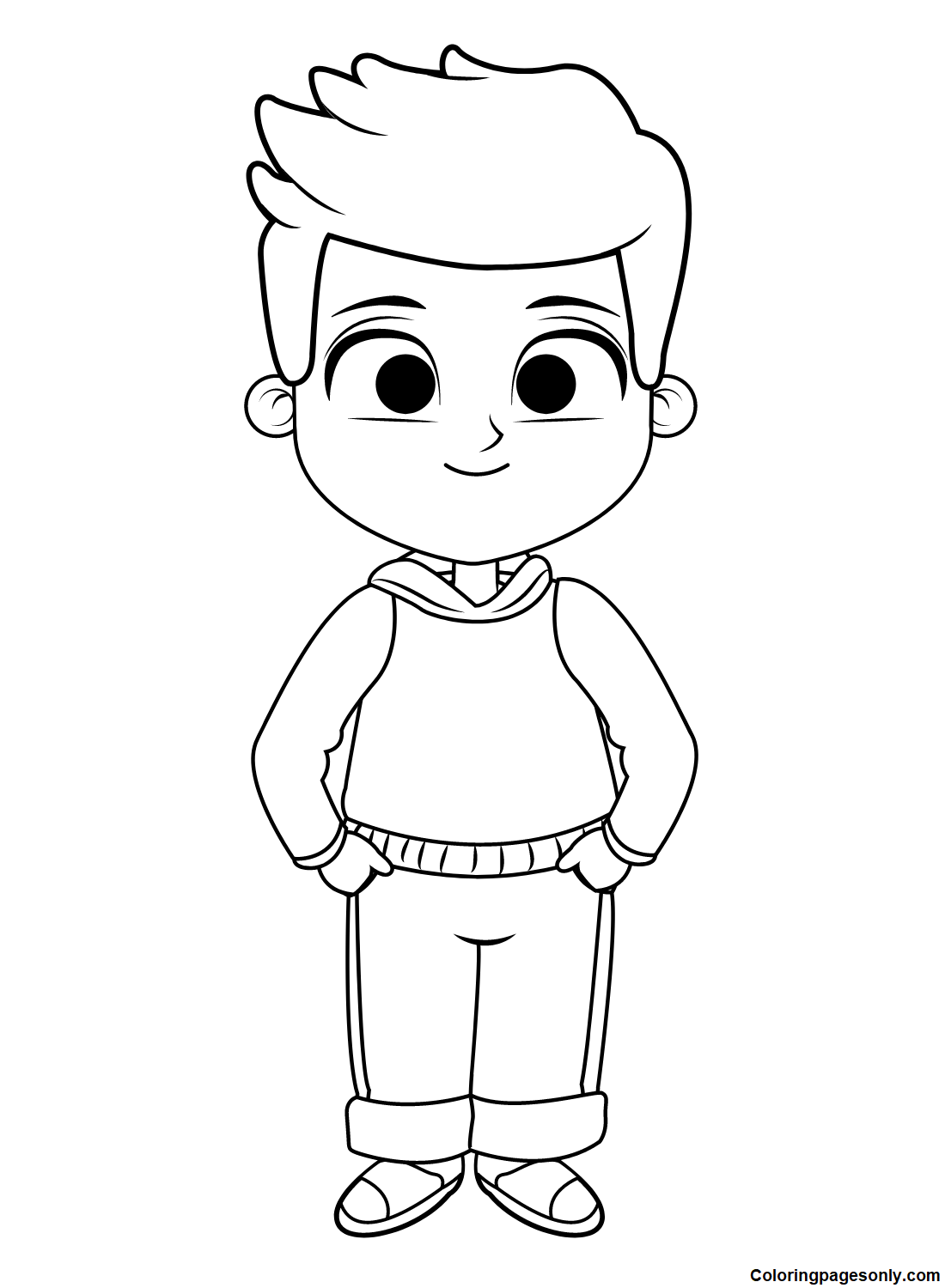 Boyish Face Coloring Pages