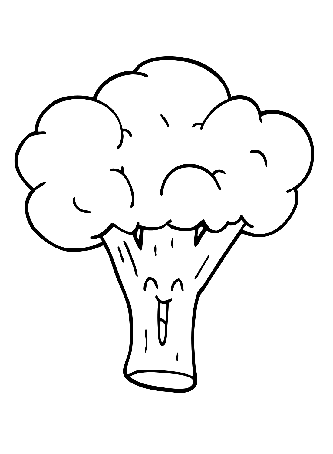 Broccoli Cartoon Images Coloring Pages