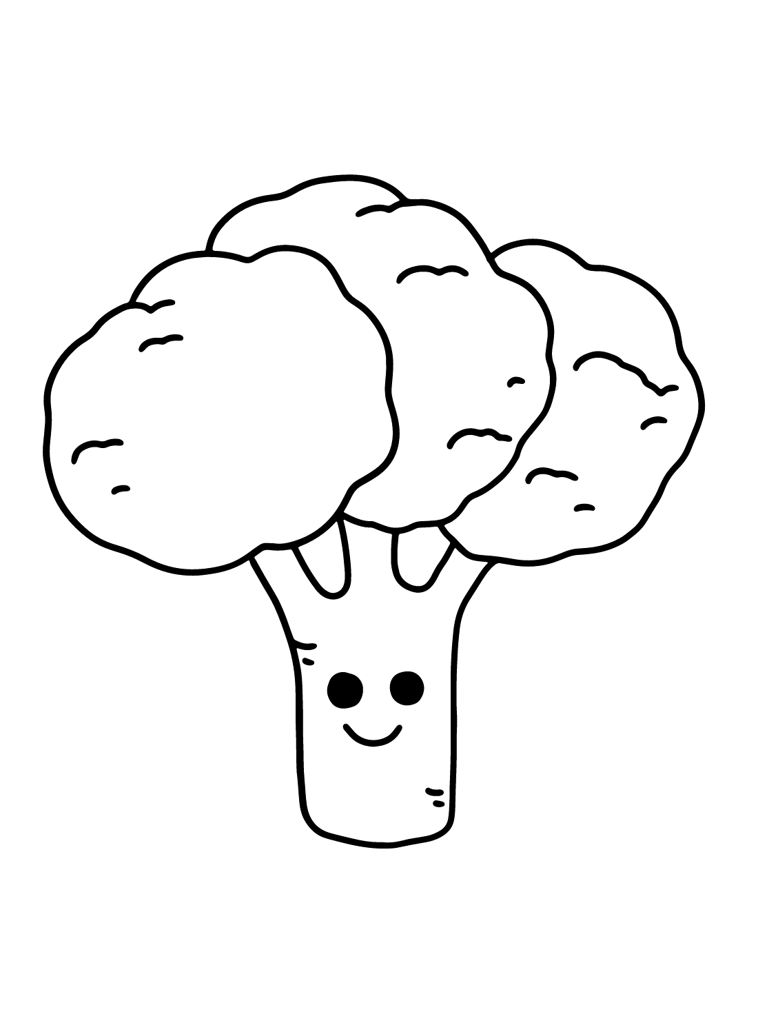 Cartone animato di broccoli stampabile da Broccoli