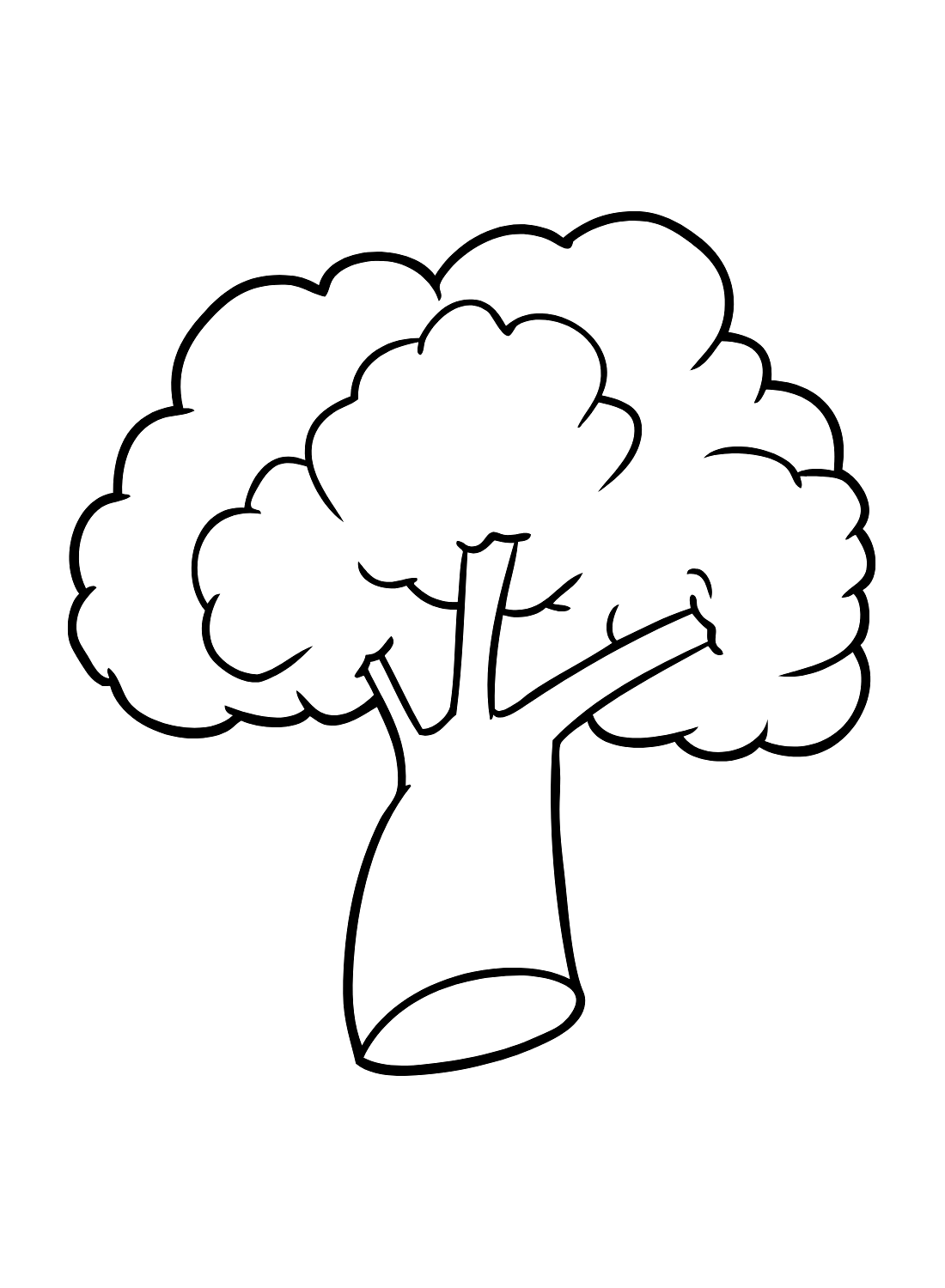 Broccoli Simple Coloring Pages
