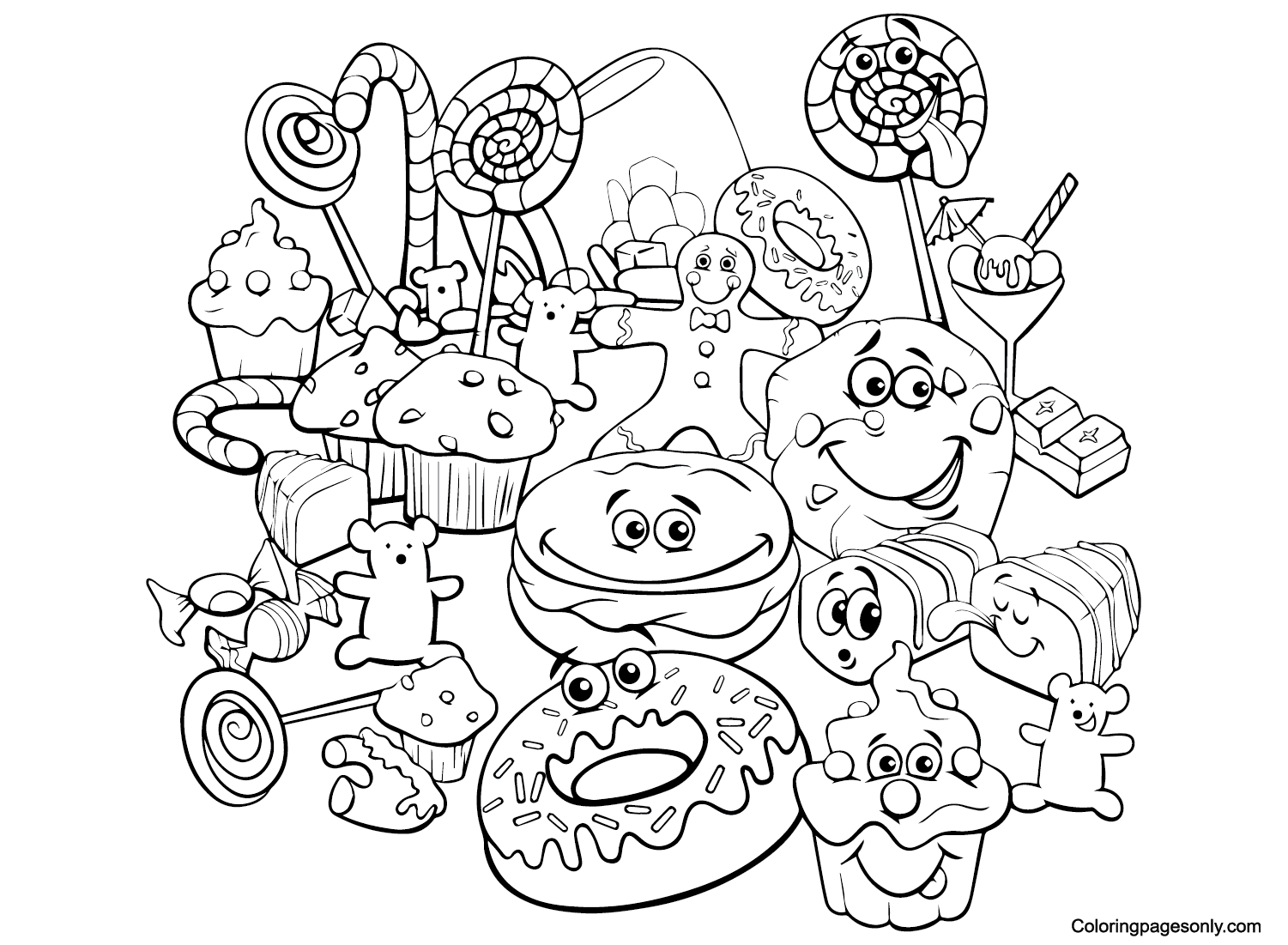 Candyland Free Coloring Pages