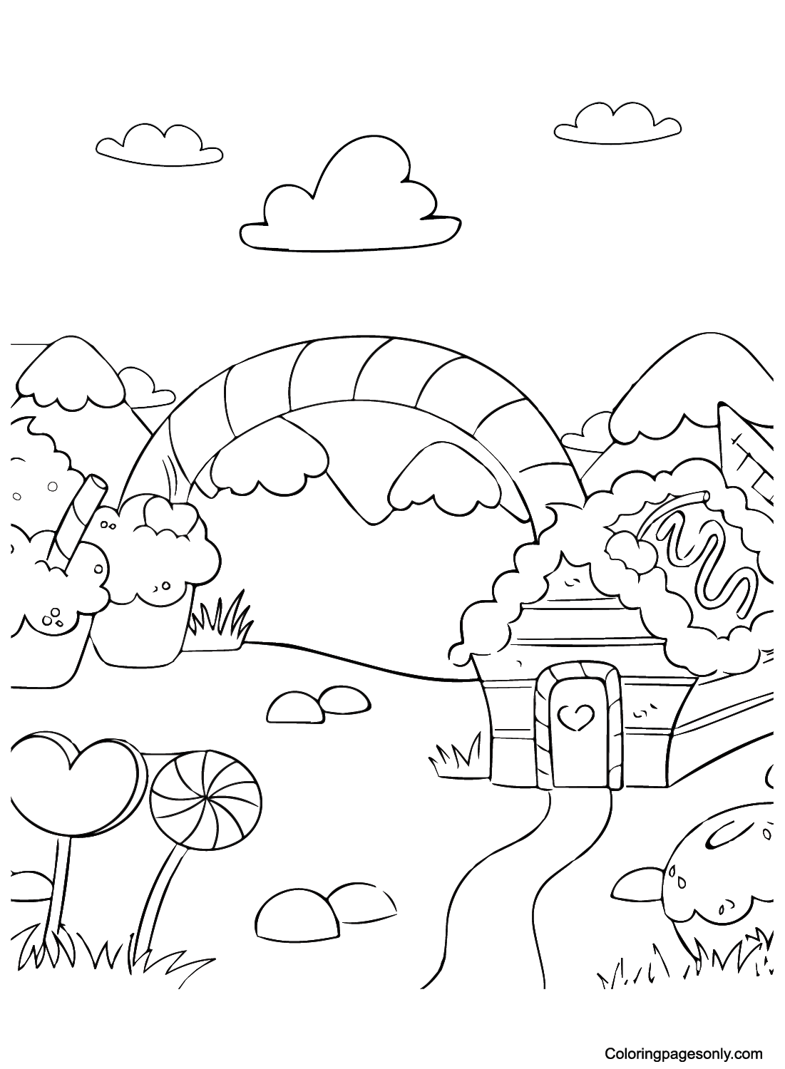 Candyland Park Coloring Page Free Printable Coloring Pages