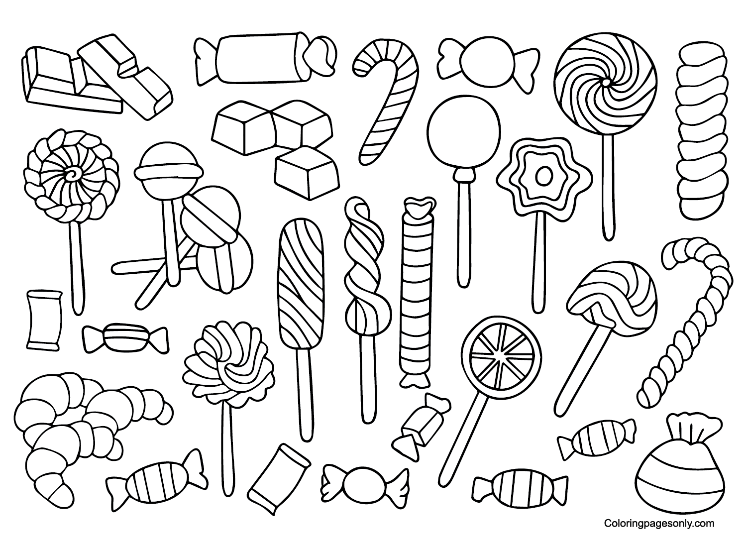 Candyland for Kids Coloring Page