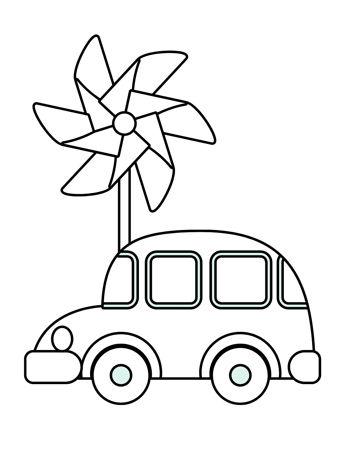Auto- und Windradspielzeug von Pinwheel