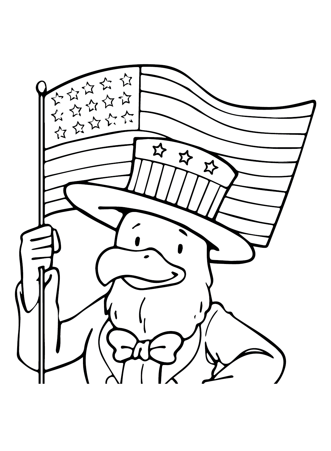 Drapeau américain de dessin animé du drapeau américain