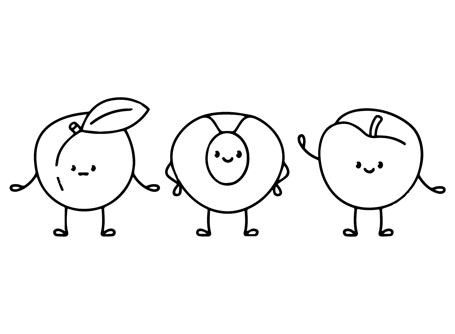 Pêssegos de personagem de desenho animado from Pêssegos