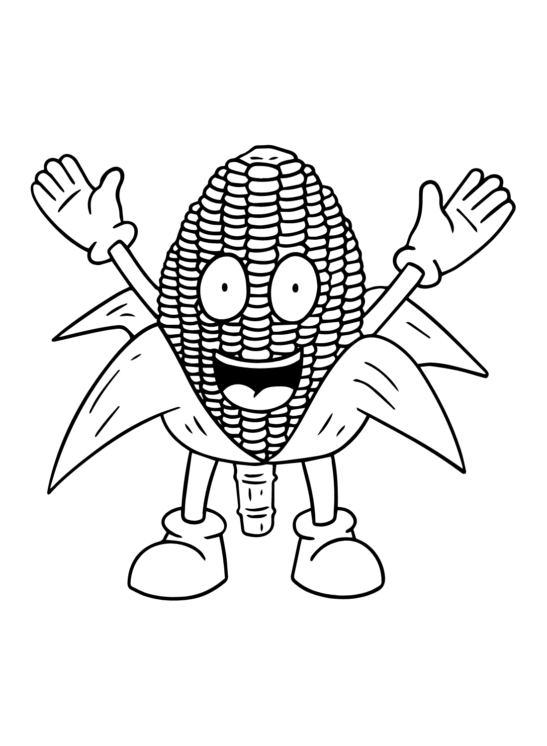 Maíz de dibujos animados de maíz