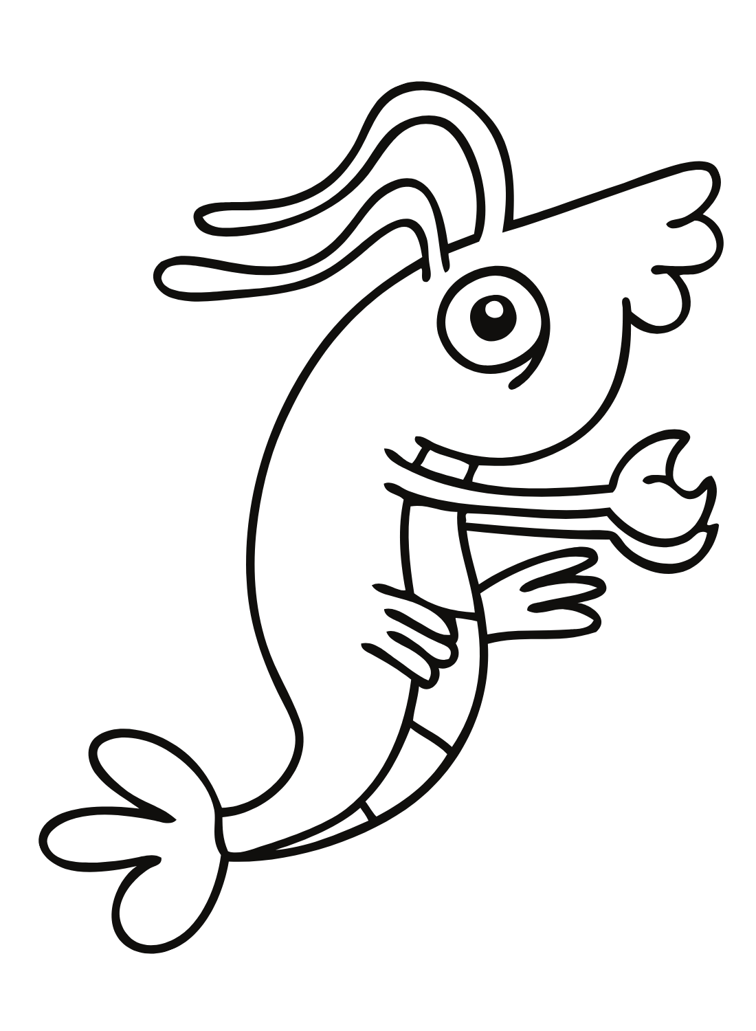 Cartoon Crawfish Coloring Page