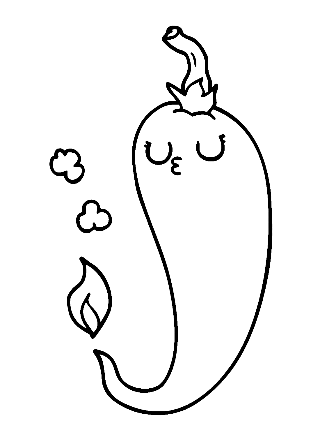 Desenho animado de pimenta malagueta