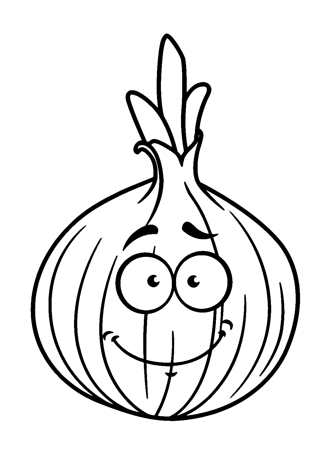 Cartoon Onion Coloring Page