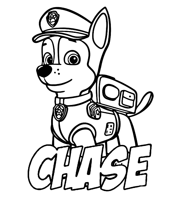 Chase Paw Patrol Images Coloring Pages