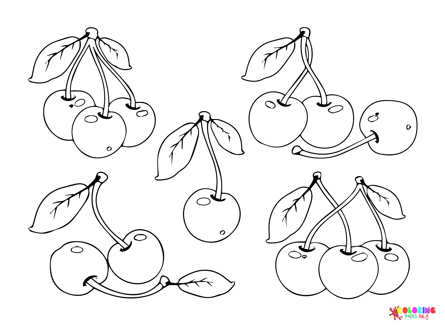 Cherry Printable Coloring Page