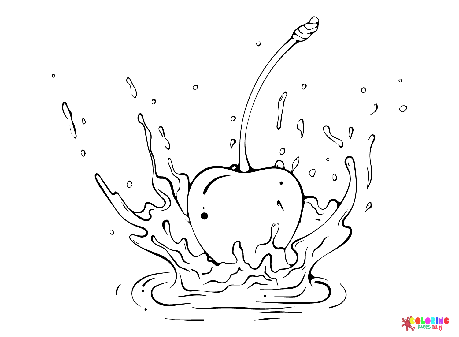 Cherry to Print Coloring Page