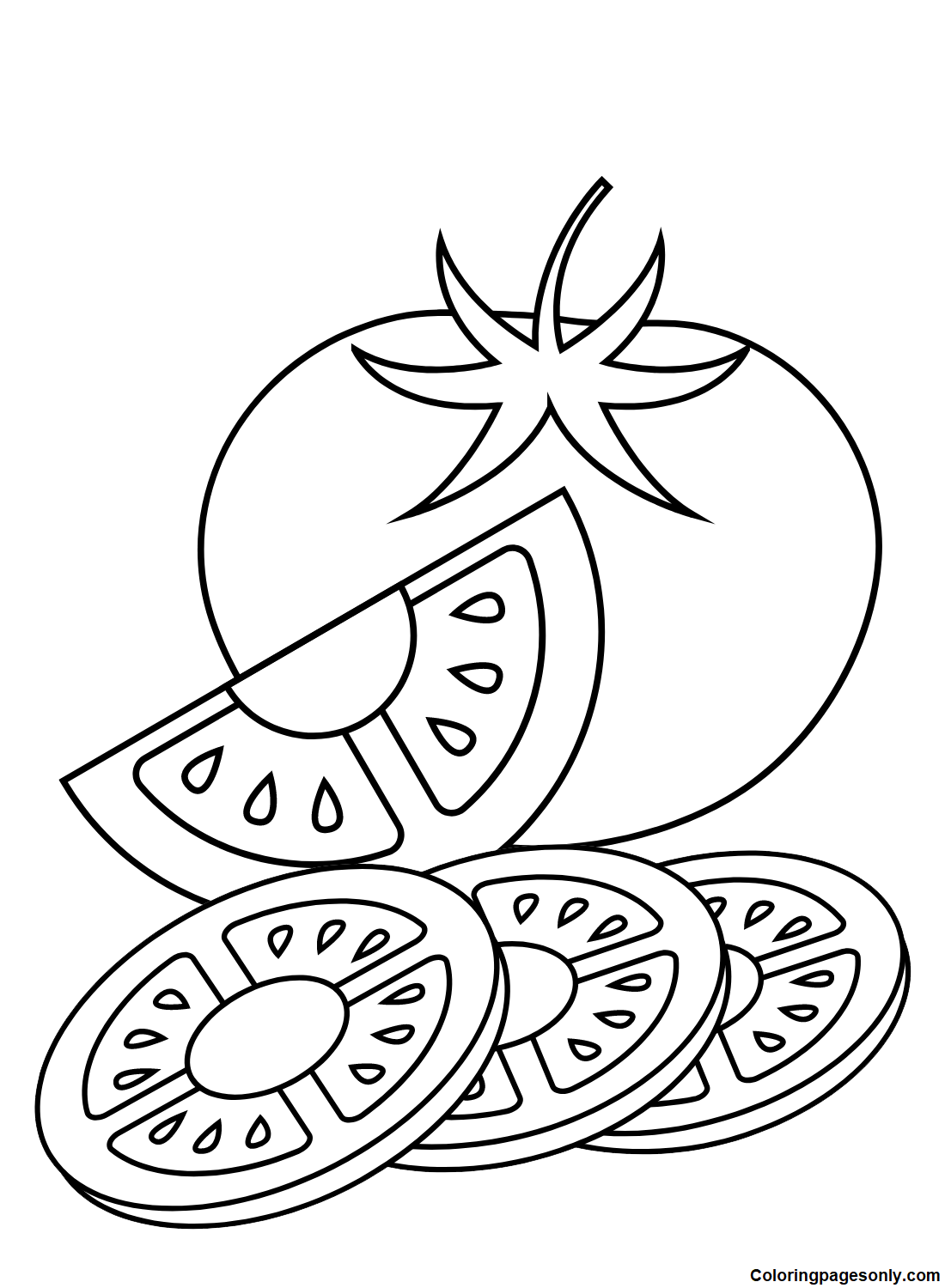 Club Sanwich with Tomato Coloring Page