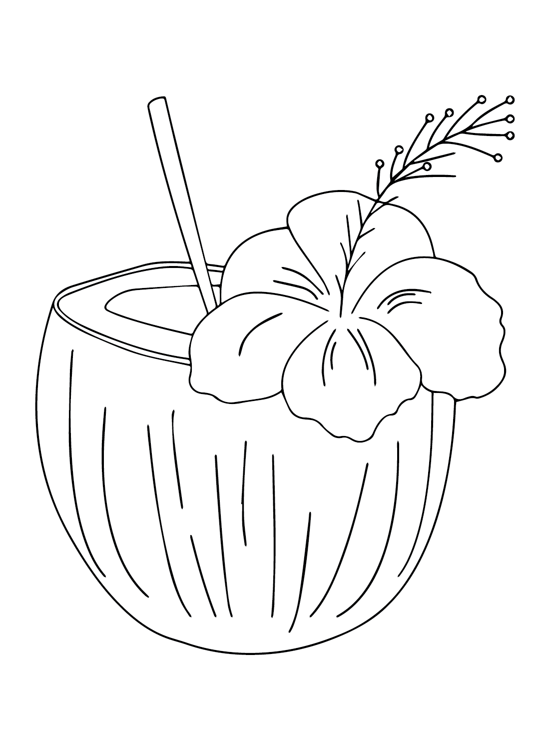 Coconut Water Coloring Page