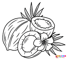 Coconut Coloring Pages