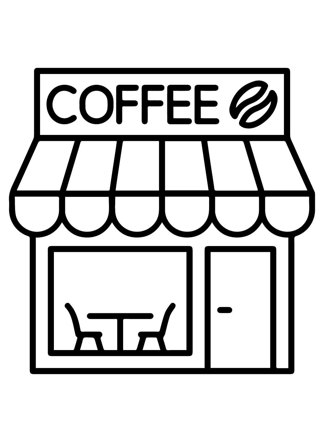 Coffee Shops Coloring Pages