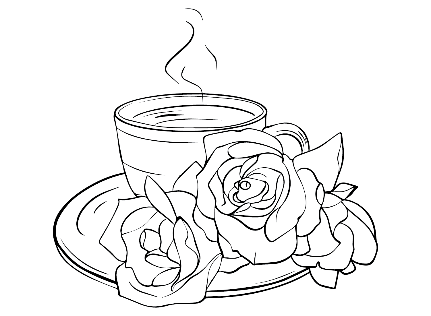 Café e flores de café