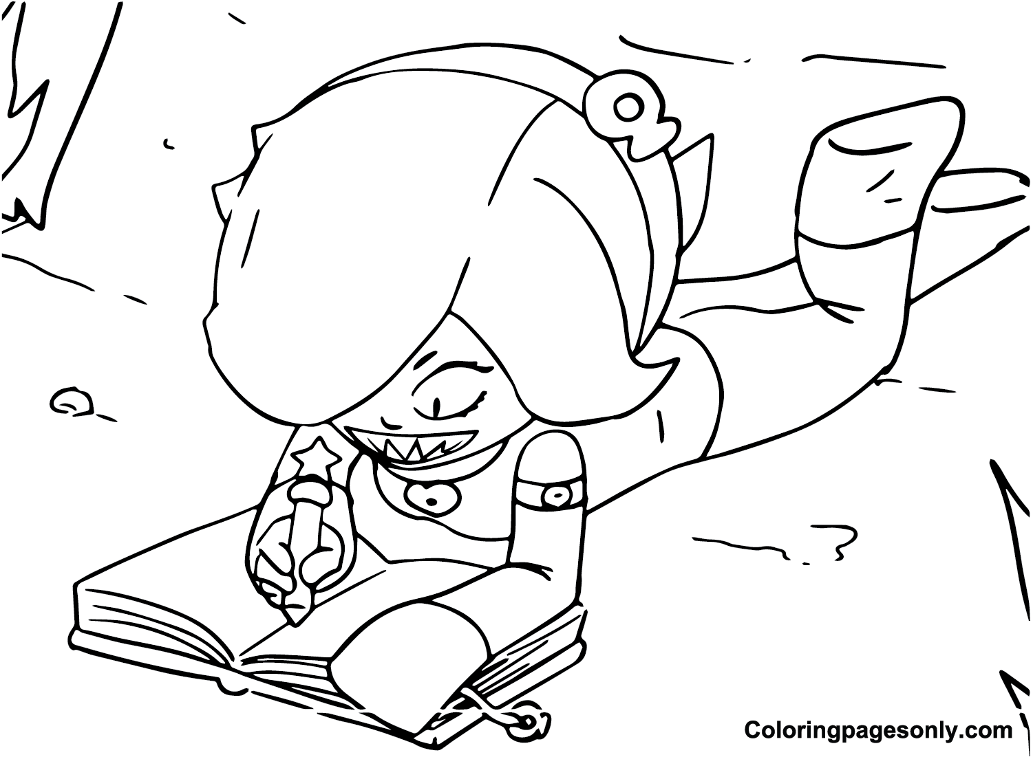 Colette Brawl Stars Free Coloring Page