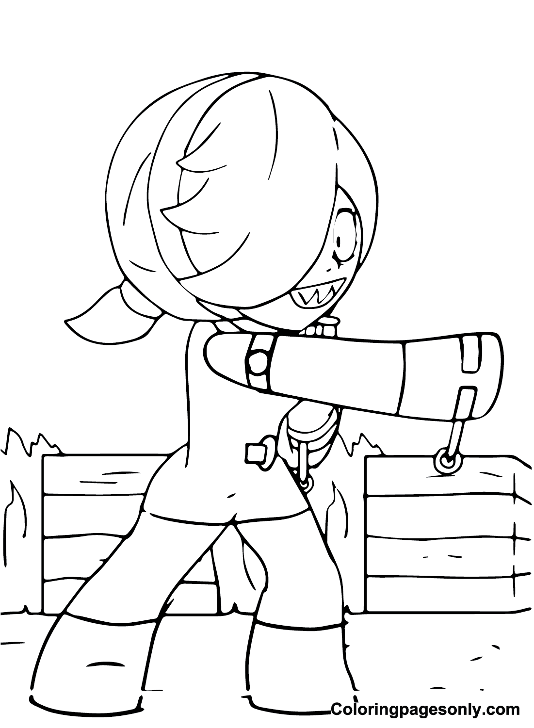 Colette from Brawl Stars Coloring Page