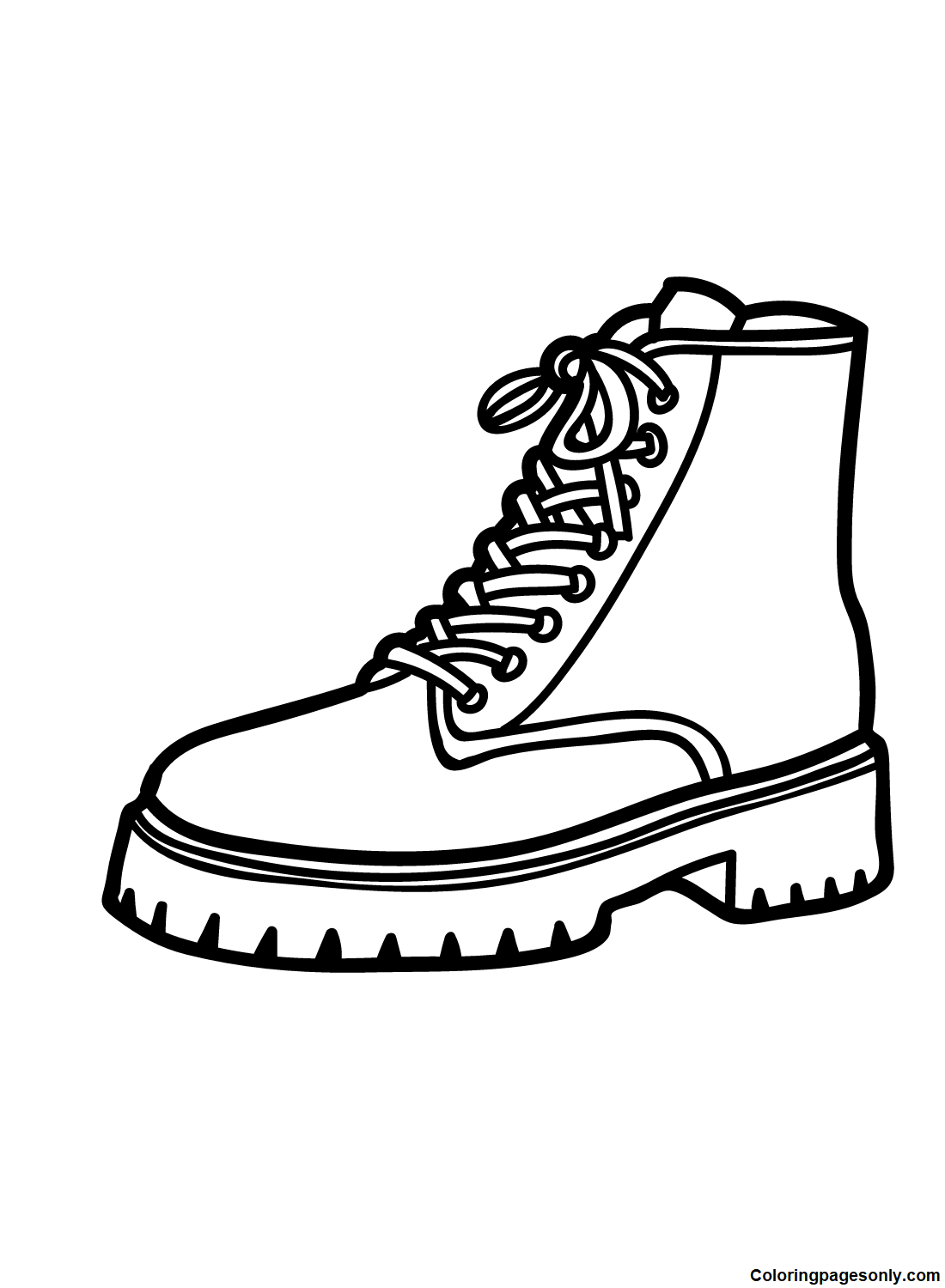 Combat Boots Coloring Page