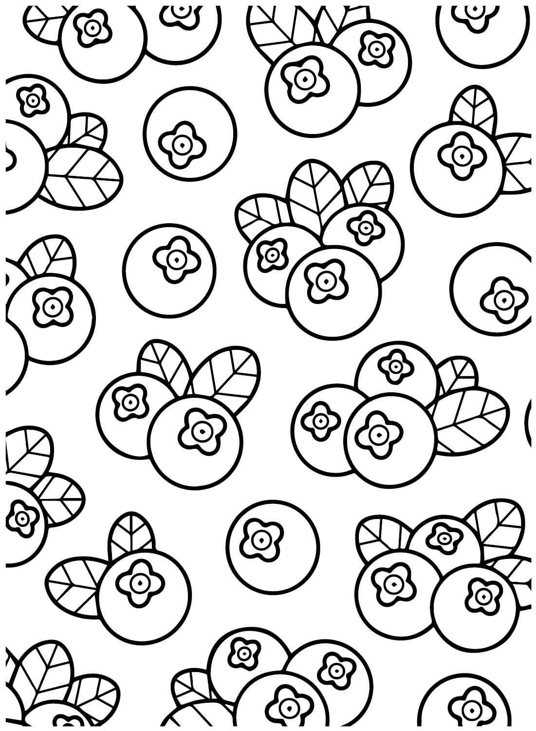 Cranberry Pattern Coloring Page