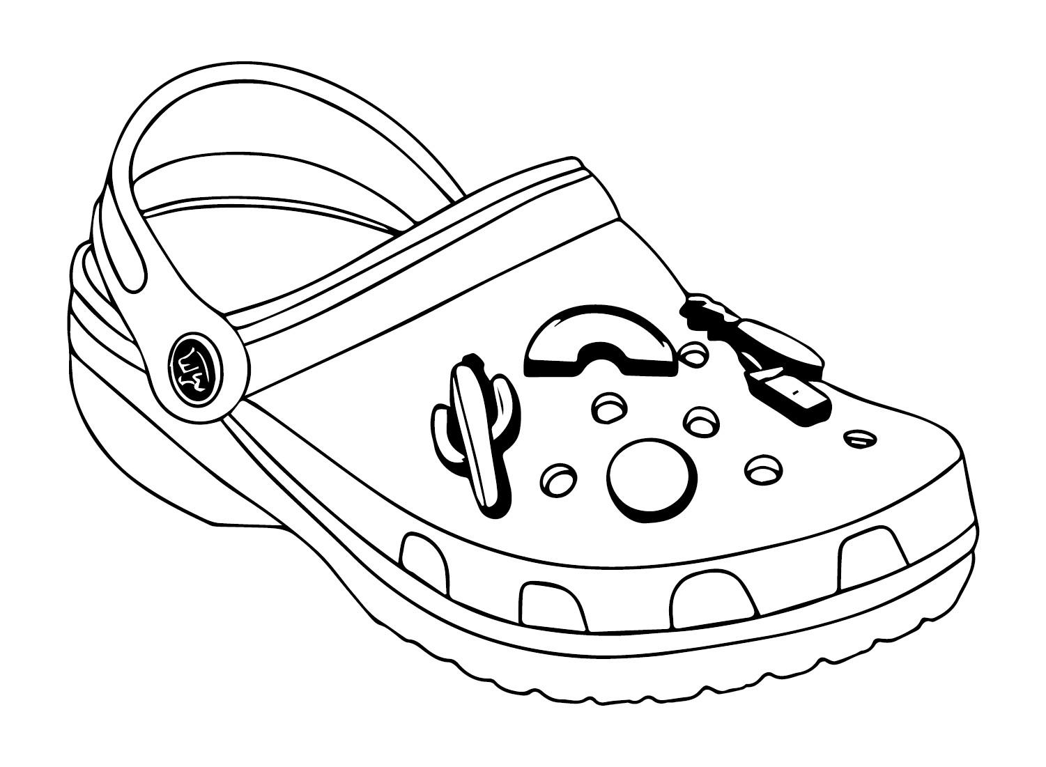 Crocs Drawing Coloring Page - Free Printable Coloring Pages