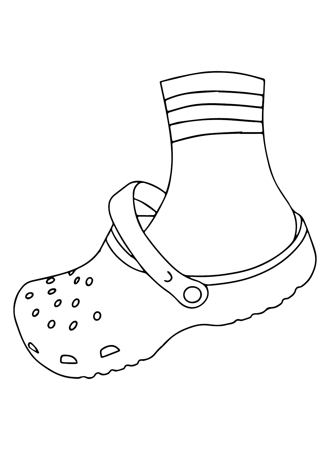 Crocs Pictures Coloring Page