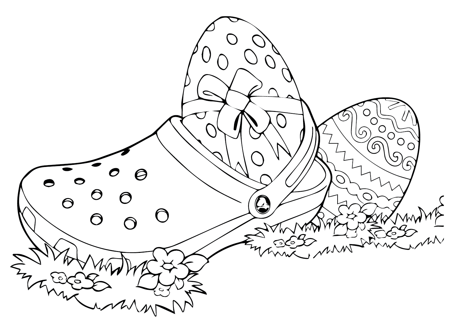 Crocs color Sheets Coloring Page