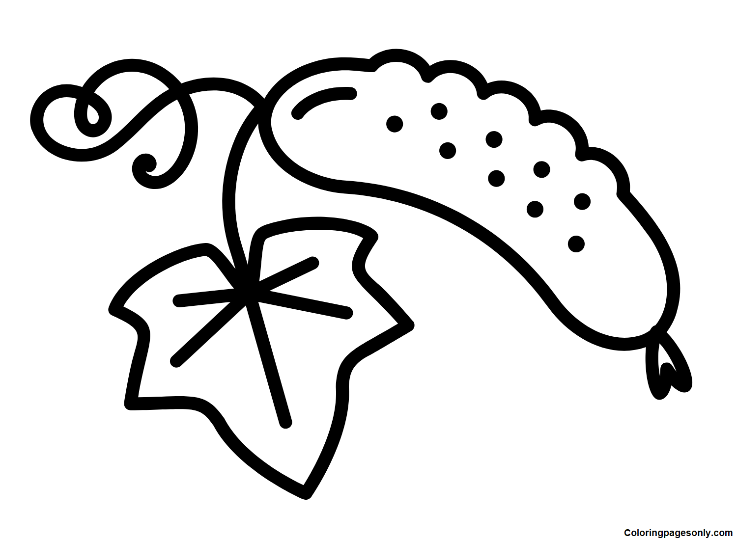 Cucumber Vegetable Coloring Page