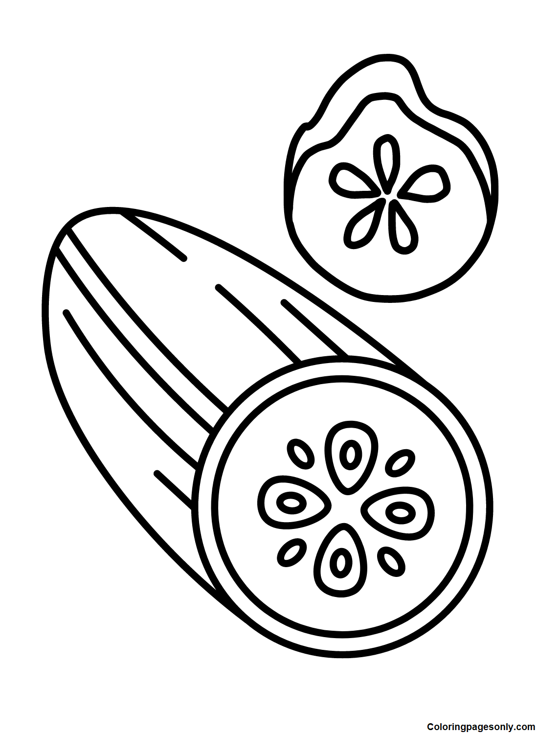 Cucumber color Sheets Coloring Page