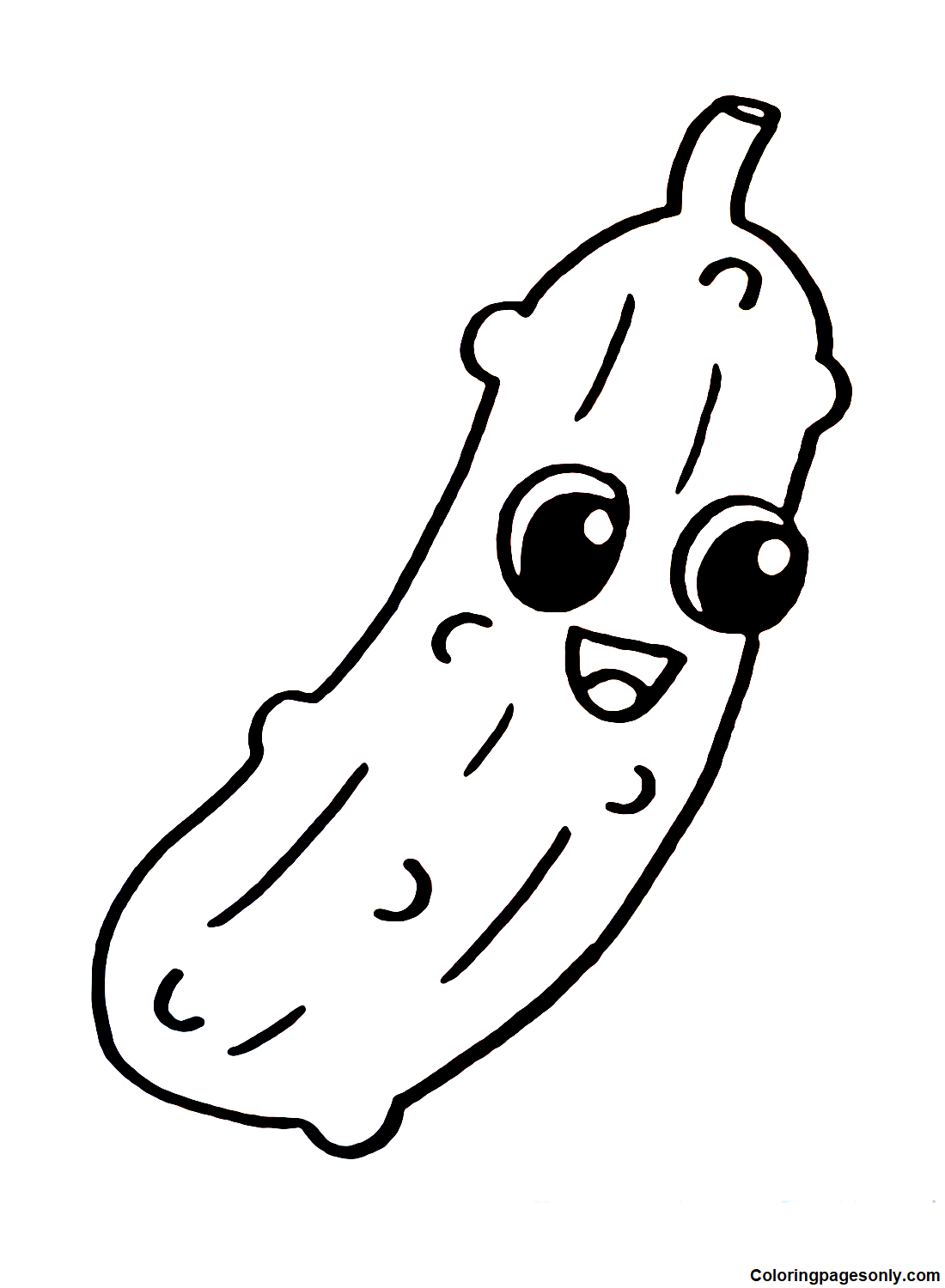 Cucumber for Kids Coloring Page
